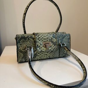 NWT Liz Claiborne y2k snakeskin mini purse green clutch mob wife retro rare